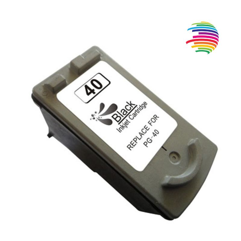 Canon PG40/PG50/PG37 Black Remanufactured Ink Cartridge - Displays Ink Level - Replaces 0615B001/0615B042/0616B001/2145B001