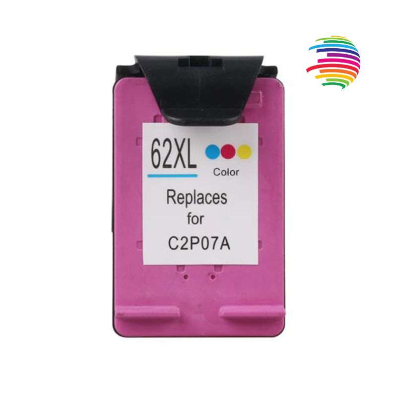 HP 62XL Color Cartucho de Tinta Remanufacturado - Reemplaza C2P06AE/C2P07AE