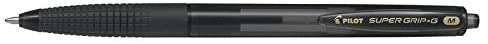 Pilot SuperGrip G - 12-pack - Retractable Ballpoint Pen - 1.0mm Round Tip - 0.4mm Line - Oil Ink - Ergonomic Grip - Choice of Color