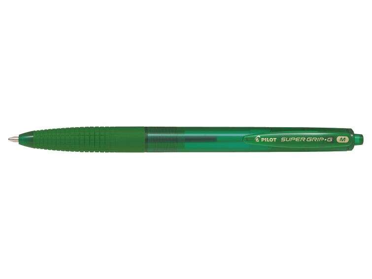 Pilot SuperGrip G - 12-pack - Retractable Ballpoint Pen - 1.0mm Round Tip - 0.4mm Line - Oil Ink - Ergonomic Grip - Choice of Color