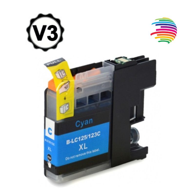Brother LC123XL/LC121XL Cyan Cartucho de Tinta Generico - Reemplaza LC123C/LC121C