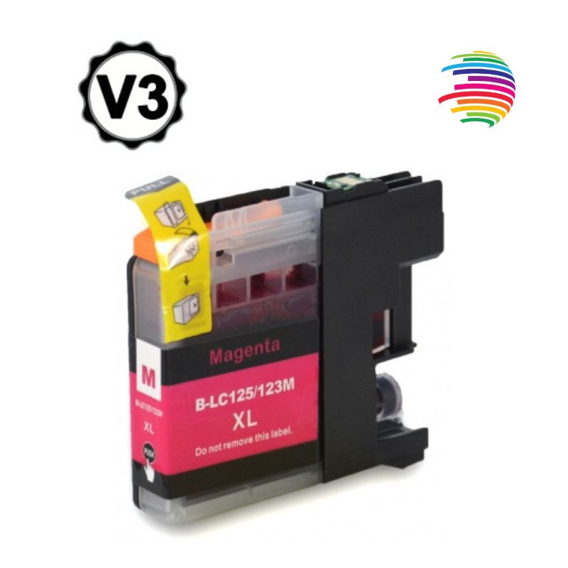 Brother LC123XL/LC121XL Magenta Cartucho de Tinta Generico - Reemplaza LC123M/LC121M