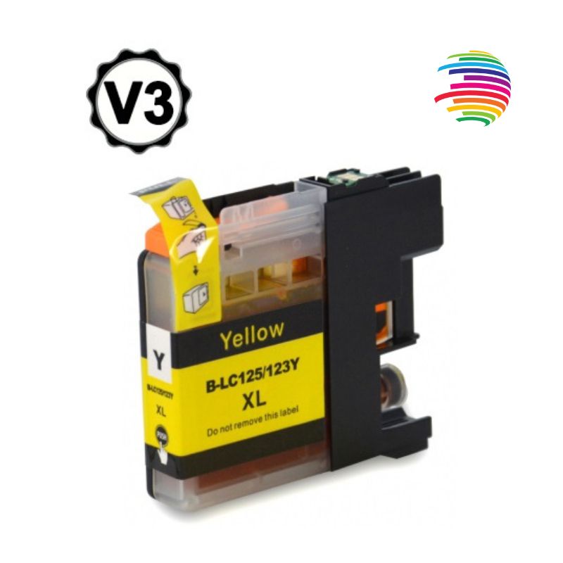 Brother LC123XL/LC121XL Amarillo Cartucho de Tinta Generico - Reemplaza LC123Y/LC121Y