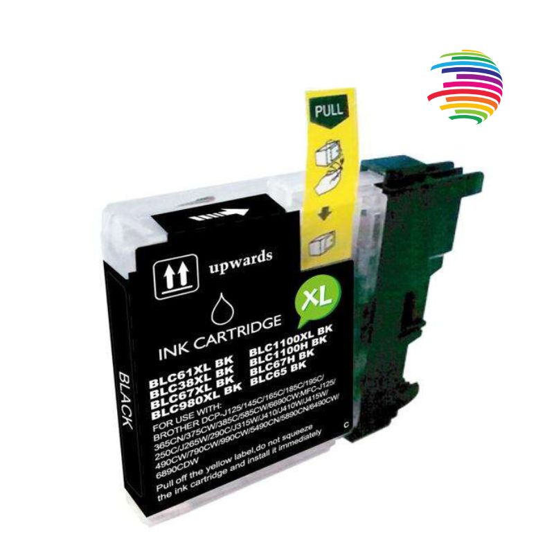 Brother LC980XL/LC1100XL/LC985XL Negro Cartucho de Tinta Generico - Reemplaza LC980BK/LC1100BK/LC985BK