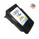 Canon CL513/CL511 Color Remanufactured Ink Cartridge - Displays Ink Level - Replaces 2971B001/2972B001