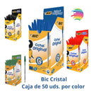 Bic Cristal Original Ballpoint Pen BOX 50 units - Ballpoint Pen - 1.0mm Round Tip - 0.4mm Line - Oil-Based Ink - Choose color