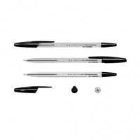 Erichkrause R-301 Ballpoint Pen - Box of 50 - Ball Point 1.0mm - Stroke 0.5mm - Quick-Drying Ink - Transparent Body - Ventilated Cap - Color of your choice