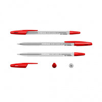Erichkrause R-301 Ballpoint Pen - Box of 50 - Ball Point 1.0mm - Stroke 0.5mm - Quick-Drying Ink - Transparent Body - Ventilated Cap - Color of your choice