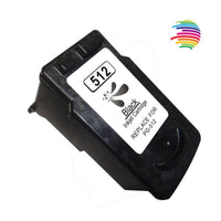 Canon PG512/PG510 Black Remanufactured Ink Cartridge - Displays Ink Level - Replaces 2969B001/2970B001