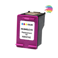 HP 304XL Color Cartucho de Tinta Remanufacturado  - 304 - Muestra Nivel de Tinta - Reemplaza N9K07AE/N9K05AE
