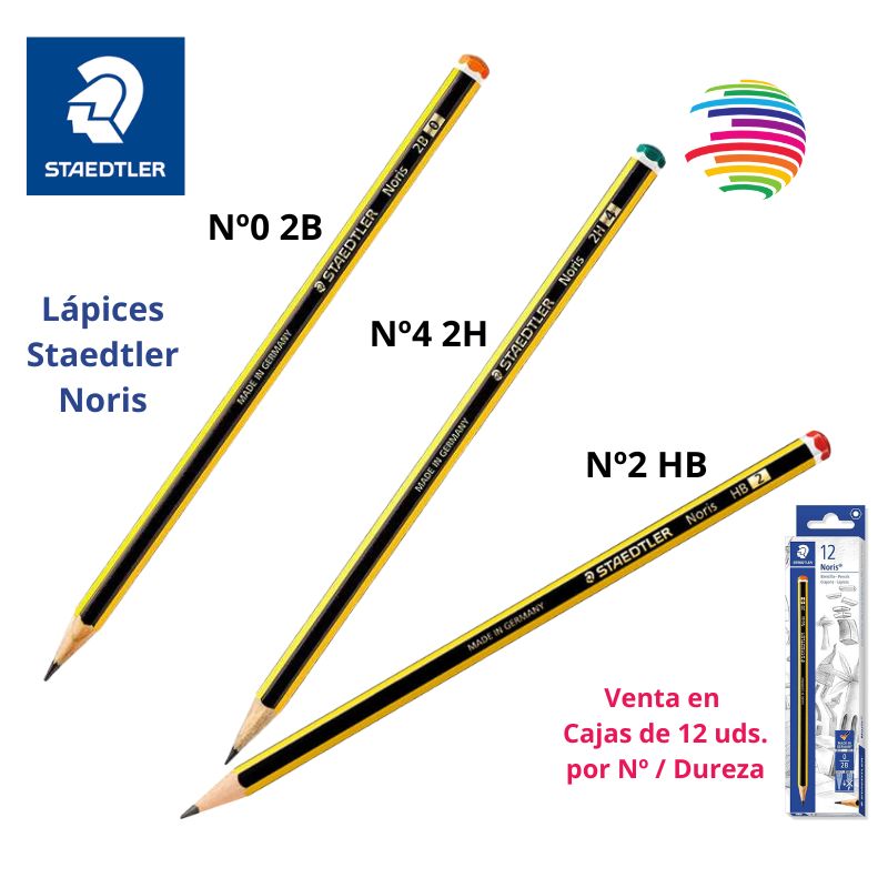 Staedtler Noris 120 Pencil - Box of 12 - Hexagonal Graphite Pencil - Lead of your choice - Break Resistance - Wood from Sustainable Forests