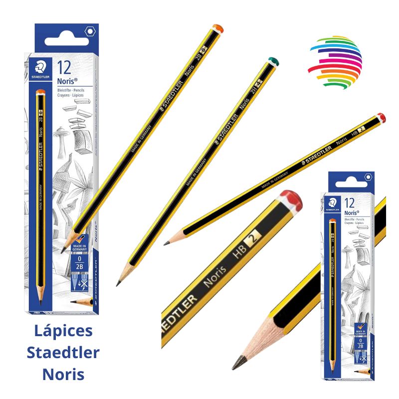 Staedtler Noris 120 Pencil - Box of 12 - Hexagonal Graphite Pencil - Lead of your choice - Break Resistance - Wood from Sustainable Forests