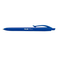 Milan P1 Touch Ballpoint Pen - Box of 25 - Retractable Ball - 1mm Round Tip - Oil-Based Ink - Smooth Writing - 1,200m Writing Range - Color of your choice