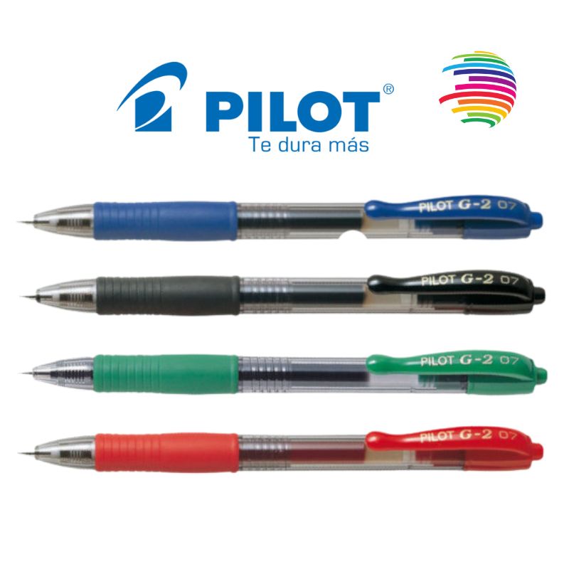 Pilot G2 BOX 12 units - Gel Pen - Retractable Rollerball - Refillable - Round Ball Tip 0.7mm - Stroke 0.32mm - Ergonomic Grip - Color of your choice