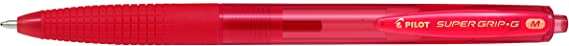 Pilot SuperGrip G - 12-pack - Retractable Ballpoint Pen - 1.0mm Round Tip - 0.4mm Line - Oil Ink - Ergonomic Grip - Choice of Color
