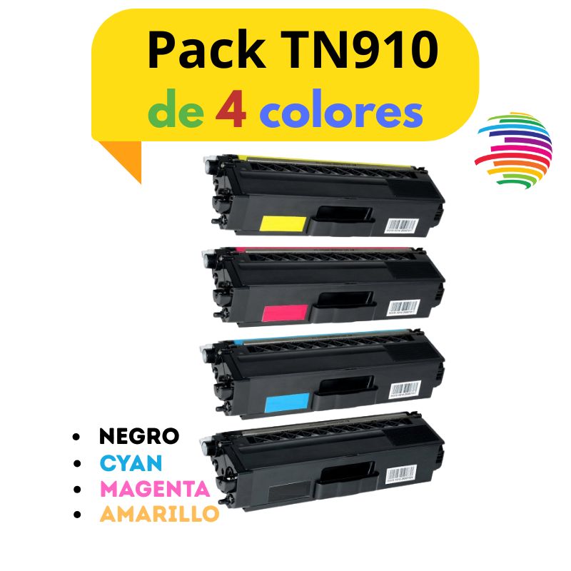 Brother TN910 Pack 4 Colors 4 Generic Toner Cartridges