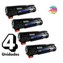 HP CE285A/CE278A/CB435A/CB436A PACK 4 TÓNER Negro Cartuchos de Toner Generico - Reemplaza 85A/78A/35A/36A