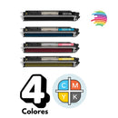 HP CE310A/CF311A/CF312A/CF313A PACK 4 COLORES Cartucho de Toner Generico - Reemplaza 126A/130A